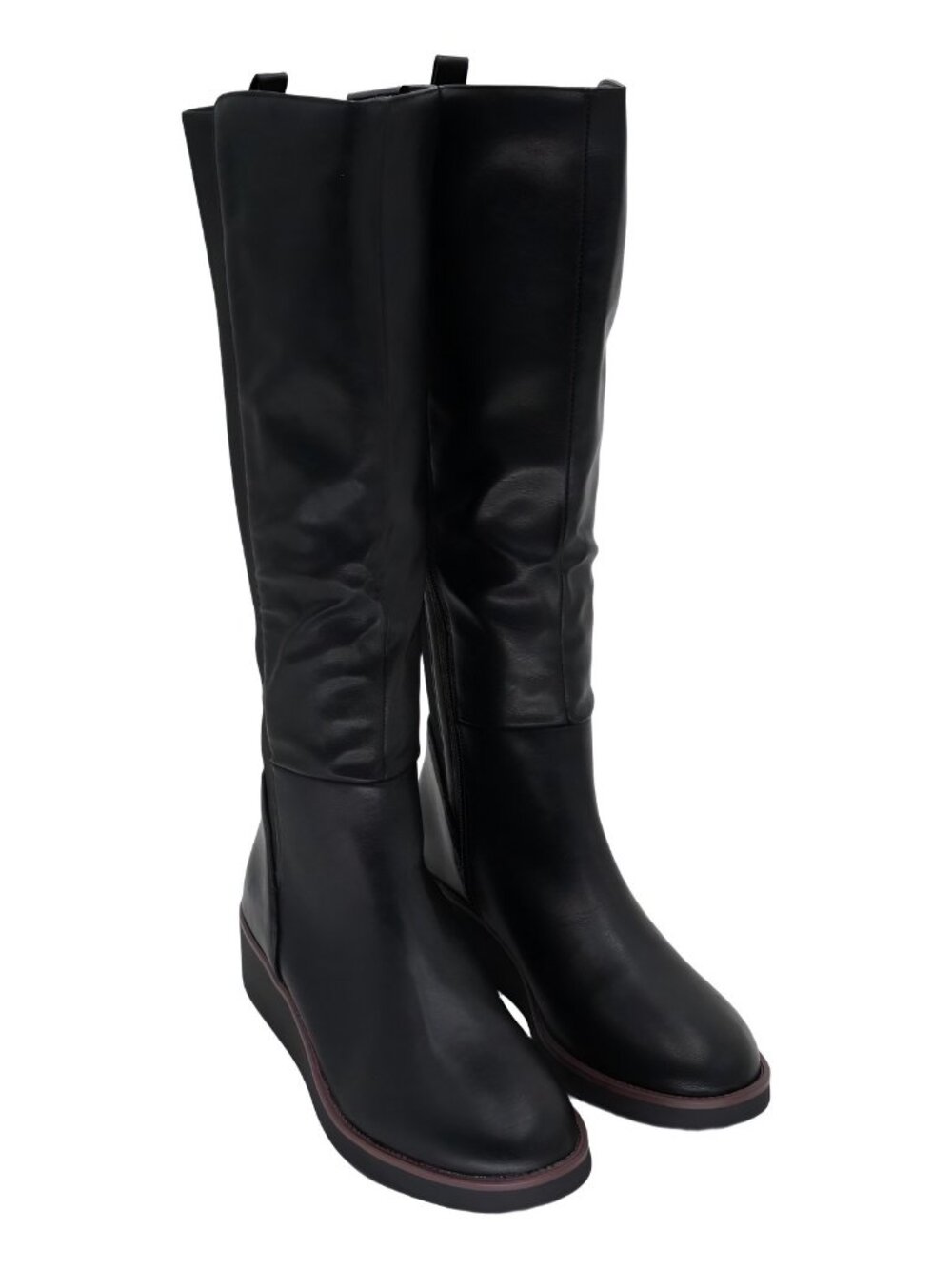 Style Co Women's Cyruss Wedge Tall Boot Black Beauty Size 8.5M